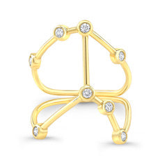 Cancer Constellation Ring - 14K Gold and Diamond Fine Jewelry